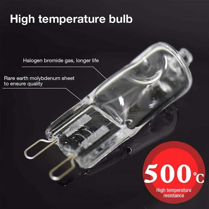 Ampoule G9 40W 230V Dimmable Blanc Chaud, Ampoule Halogène G9 Tolérance de  300°C, Ampoule
