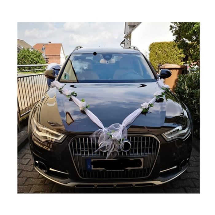 Kit de Fleurs Artificielles pour Décoration de Voiture de Mariage, Fausses Roses, Pivoines Romantiques, Cadeau de la ixde Léon, Fournitures de Festival, 1 Ensemble  15