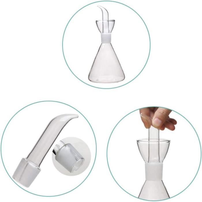 Distributeur d'huile en verre Huile comestible Sauce de soja Liquide  Condiment Conteneur Dripper 250 ml - Cdiscount Maison