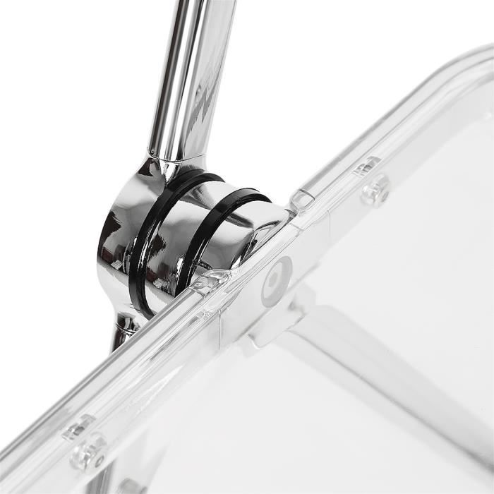 YINQ 2Pcs Chaise Pliante Transparente Blanc - Avec Dossier - en Acrylique -  Moderne Design.