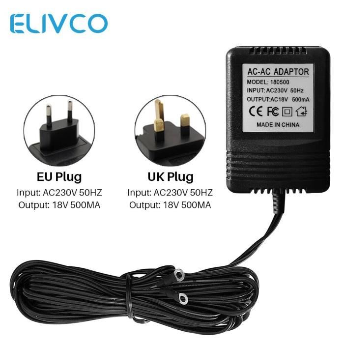 Adaptateur Secteur 18V 10A | Alimentation Pour Interphone, Sonnette, Contrôle D'Accès Et Surveillance