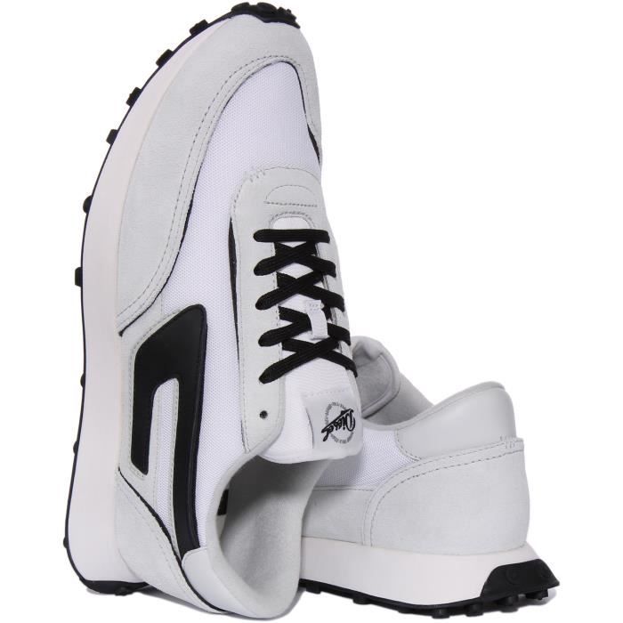 Baskets Diesel S-racer Lc Beige Homme Blanc noir Cdiscount - Main Image