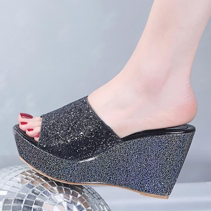 Sandales De Princesse à Talons Compensés Pour Enfant, Jeu De Rôle, Déguisement, Jaune, 18,5 Cm