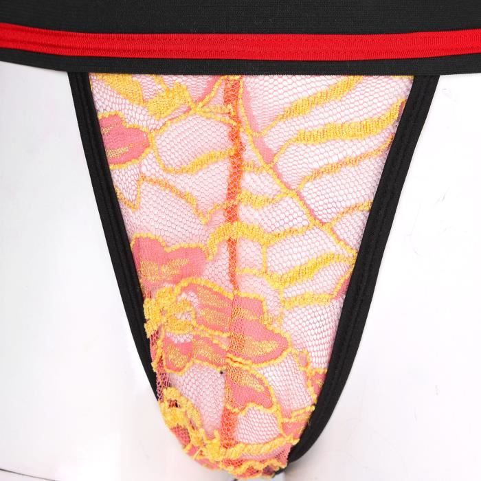 String Pour Homme En Soie Glacée - Taille Basse, Style T-back - Confortable Et Sexy