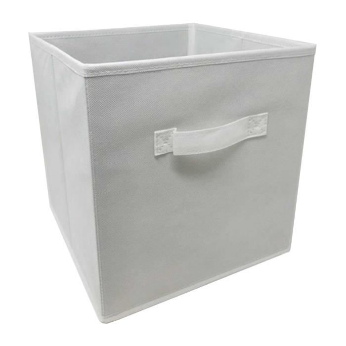 MODULOSTORAGE Boîte de rangement/tiroir pour meuble en tissu - 27x27x28 cm  - Blanc - Cdiscount Maison