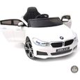 BMW 6 GT Licence officielle 12v Blanc - Voiture électrique pour enfant avec batterie 12v et télécommande-0