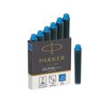 PARKER Quink 6 cartouches courtes stylo plume, encre bleue-0