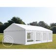 Tente de réception TOOLPORT 6x8m - PVC 500g/m² - Blanc - Imperméable-0