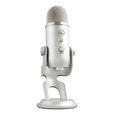 Microphone USB - Blue Yeti - Pour Enregistrement, Streaming, Gaming, Podcast sur PC ou Mac - Argent-0