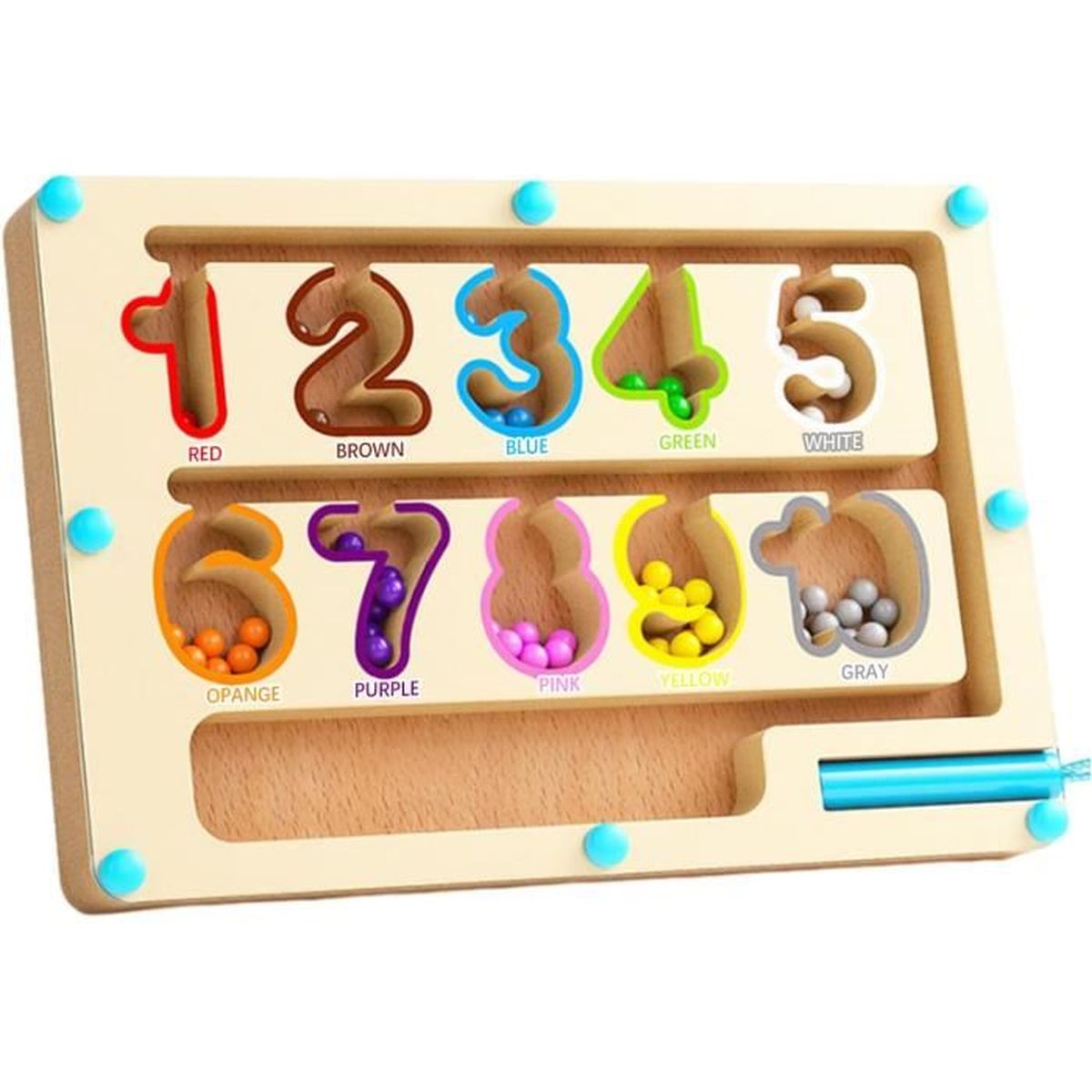 Jouet Montessori En Bois Tri De Couleurs Pour 1-3 Ans | Baguettes à Encaster | Développe Motricité Fine