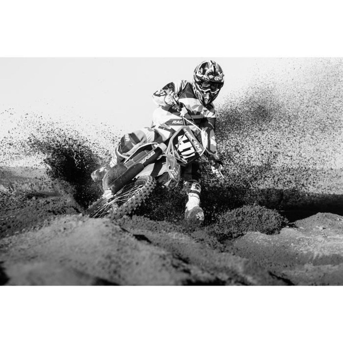 Papier peint Icône ou signe de motocross, illustration vectorielle