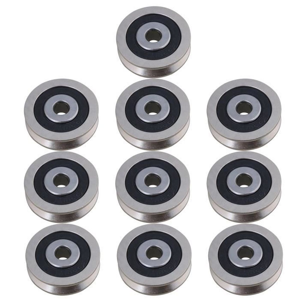 2 Roulements à Rouleaux Poulie PU 6x20x5mm – Revêtement Polyuréthane – Pour Guidage