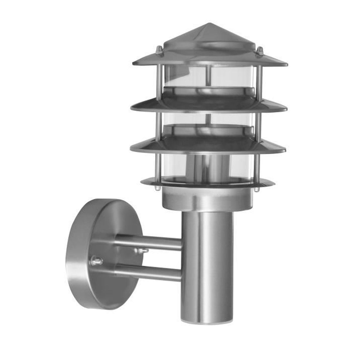 Lampe applique exterieur murale INOX 60W IP44 Cdiscount Maison