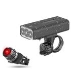 SAFIRST Ensemble Lumière Vélo rechargeables, phare avant de vélo de 3000 lumens, lumières avant super lumineuses, 3 modes d'éclairage