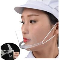 20 pcs Masque Transparent, Traitement Anti-buée Masque Sanitaire Convient pour Hôtel et Restaurant de Cuisine