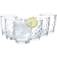 6 pièces Service de verre Silk | Bormioli Rocco | 390 ml | Double verre à l'ancienne pour whisky, boissons et cocktails | Verre de