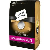 LOT DE 2 - CARTE NOIRE - Classique Intensité 5 - 60 dosettes Cafés Compatible Senseo
