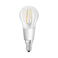 LEDVANCE Ampoule LED intelligente avec Wifi, culot E14, gradable, blanc chaud (2700K), forme de goutte, filament clair,