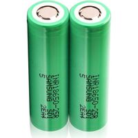Authentic Samsung INR 18650-25R 3.6V 2500mAh Rechargeable Battery (2 pièces)