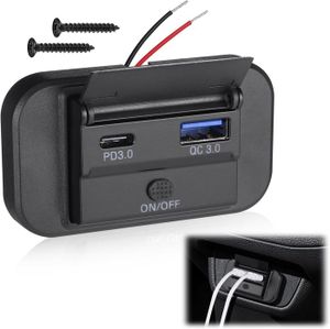 12v Voiture Double Port USB, 3.1A Charge Rapide Étanche