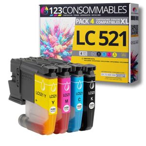 2 Cartouches D'encre Jaune Go Inks Pour Imprimantes Brother - Compatible DCP-J725DW