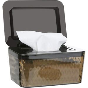 Boîte à Lingettes Humides Avec Couvercle - Distributeur Mouchoirs Bébé Noir Pour Voiture, Bureau Et Maison