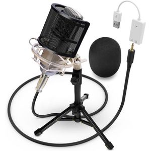 MICROPHONE - ACCESSOIRE Microphone À Condensateur Cardioïde Xlr, Enregistr