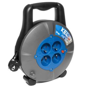 Enrouleur Électrique 15m Avec 4 Prises Et Projecteur LED 10W - Zenitech