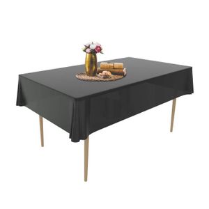 mariage Nappe de mariage en plastique imperm/éable rectangulaire pour banquet - Blanc f/ête danniversaire ZKSMNB Lot de 3 nappes jetables 137 x 274 cm