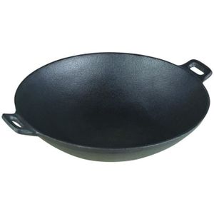 BBQ-Toro Wok en fonte I Ø 35,5 cm I Poêle wok, poêle en fonte I Compatible  induction : : Jardin