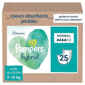 COUCHE Cœur Absorbant Jetable Pampers Harmonie - Taille 2