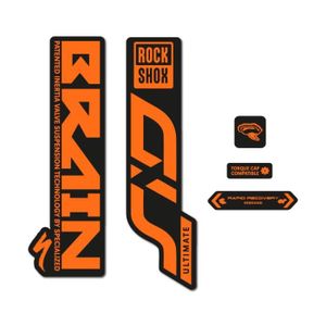 VÉLO DE COURSE - ROUTE STAR SAM Pegatinas Compatibles con horquilla bici Rock Shox Sid Brain Ultimate 2019 Naranja 1 CMT