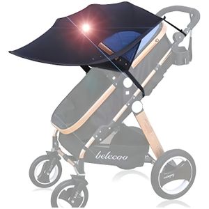 Pare-soleil bidirectionnel pour poussette (gris), universel avec housse de  protection UV, imperméable et anti-pluie, pare-soleil pour poussette