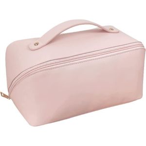 Trousse De Maquillage Grande Capacité – Voyage – Cuir PU Étanche – Avec Séparateur Et Poignée – Plusieurs Coloris – Pour Femmes - 4