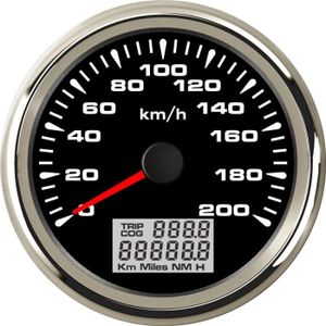 LAN Compteur Kilométrique Pour Bateau 85Mm Compteur De Vitesse Gps 200 Km /  H Odomètre Étanche Pour Bateau Voiture Yacht Moto - Cdiscount Sport