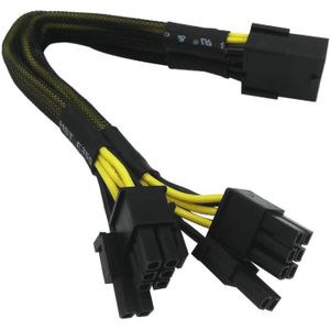 6 + 2 COMeap 8 broches 3-Pack Câble adaptateur mâle PCI Express vers 2X Molex 9 pouces 23cm 