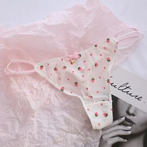 CULOTTE - SLIP Culotte-slip,String en T en maille pour filles,culotte sexy Bandage Harvey,taille basse,sans couture- little strawberry