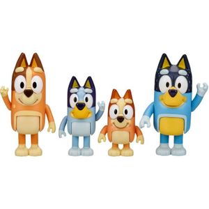 FIGURINE - PERSONNAGE Coffret de 4 figurines de la famille de Bluey - MO