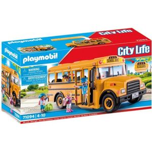 UNIVERS MINIATURE PLAYMOBIL - 71094 - City Life - Bus scolaire - Ave