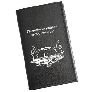 COL Porte Papier Voiture Noir - Étui Simili Cuir Fabrication Française Pour Permis, Carte Grise Et Assurance
