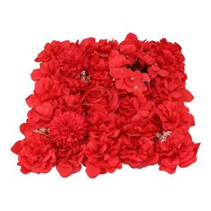 Composition fleurs artificielles et panier jute D 17cm