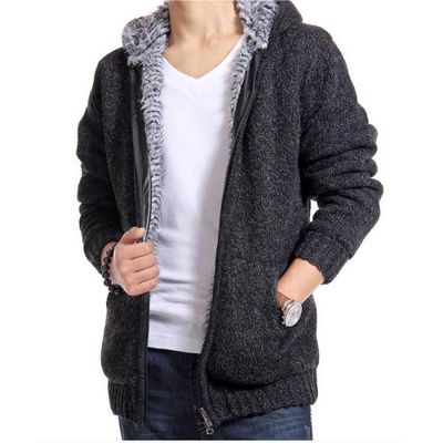 Gilet-cardigan,sweat-shirt à capuche avec intérieur épais en fourrure pour  homme, veste chaude pour l'automne et - Black[C8417] Blanc - Cdiscount  Prêt-à-Porter