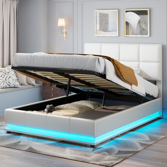 Lit 140x190 Avec Rangement Et Sommiernull