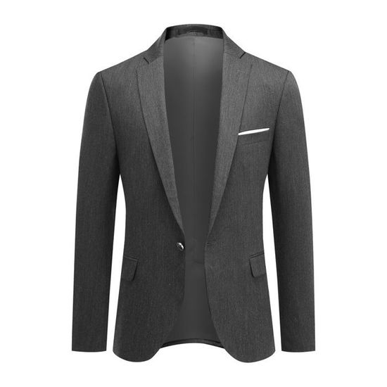 Allthemen Blazer Homme D'affaires à Revers Slim Fit à Deux Boutons
