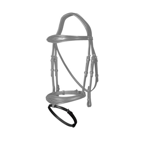 Bride Stübben Cavesson Noire – Taille Cheval, Cuir, Fabrication Anglaise