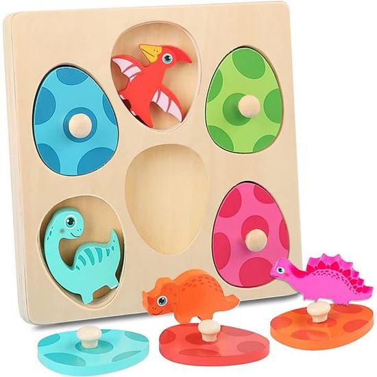 6 Puzzle en Bois Set, Jouet Puzzle en Bois pour Enfants, Puzzle en Bois de 30 Pièces Chacun
