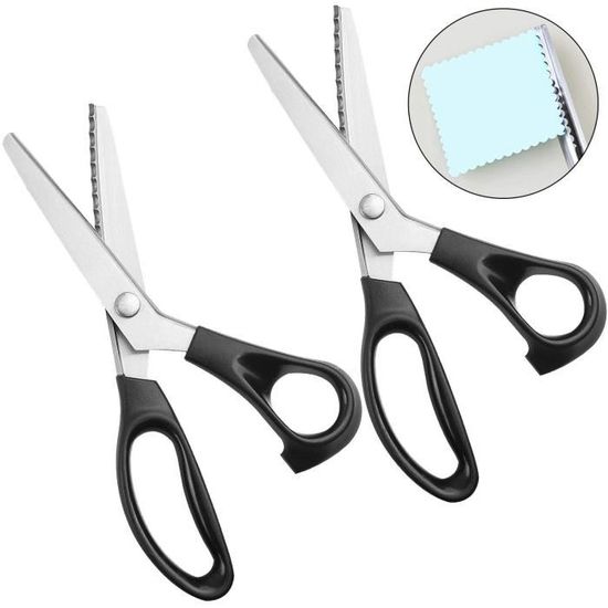 2 Pcs Ciseaux à Denteler, Ciseaux Cranteurs Couture en Acier Inoxydable, Ciseaux Crantés avec