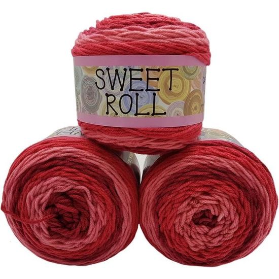 Lot de 3 pelotes de fil à crochet épais pour t-shirt avec crochet de 6 mm, parfait pour les projets de crochet, pour les débutants, tissu élastique adapté pour les loisirs créatifs