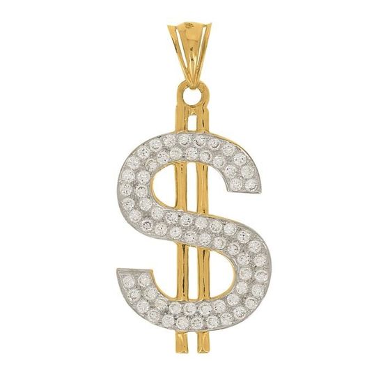 Pendentif Acier Dollar - Collier Chaîne Longue Inoki, Acier Chirurgical 316L