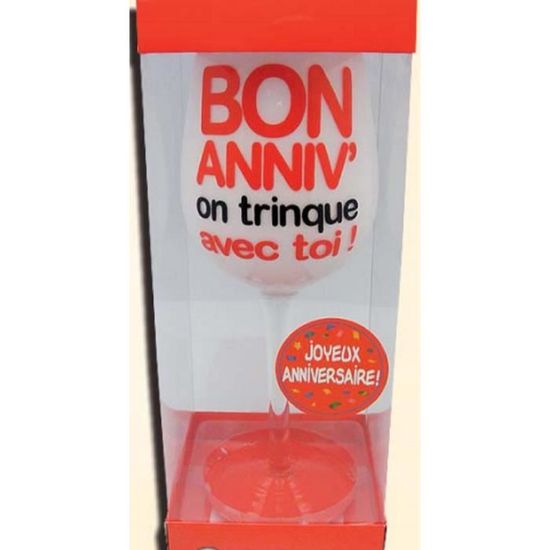 Verre A Vin Geant 25 Cm Bon Anniv Cdiscount Maison Verre A Vin Geant 25 Cm Bon Anniv Cdiscount Maison
